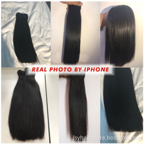 LSY Wholesale double drawn human bundles unprocessed cuticle aligned raw virgin indian hair vendor from india, raw indian hair